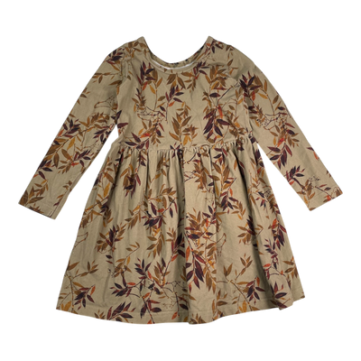 Kaiko dress, leaves | 98/104cm