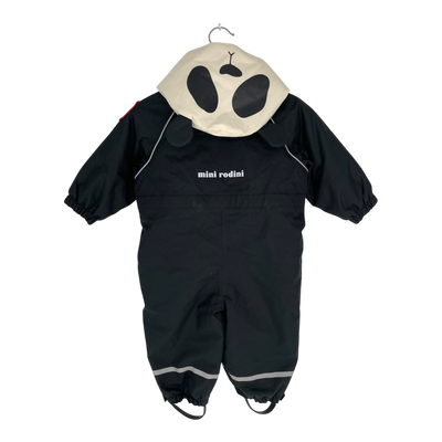 Mini Rodini alaska panda winter overall, black | 74cm