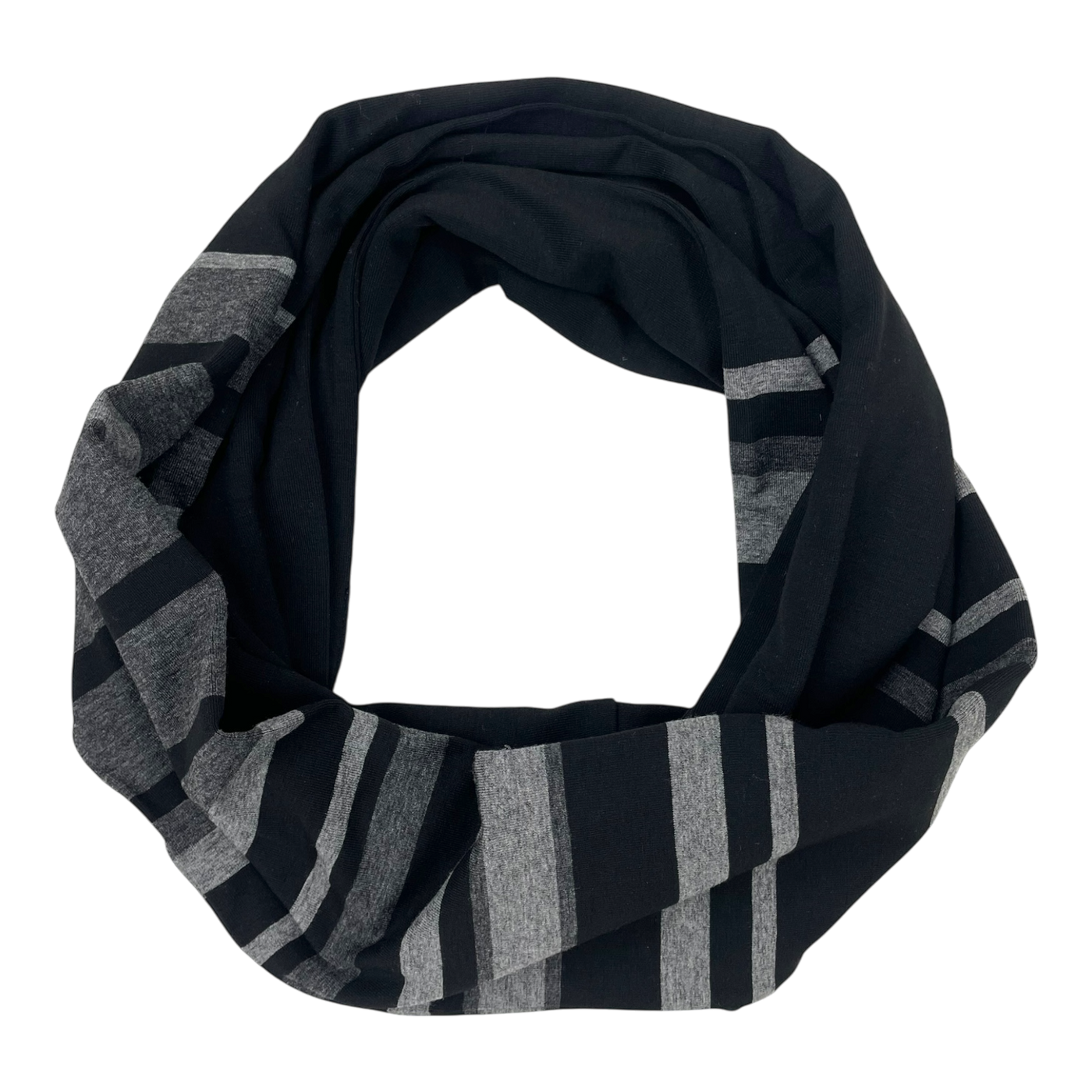 Ritva Falla tricot tube scarf, stripes/black