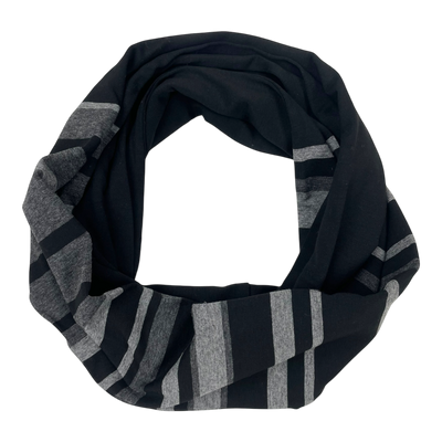 Ritva Falla tricot tube scarf, stripes/black