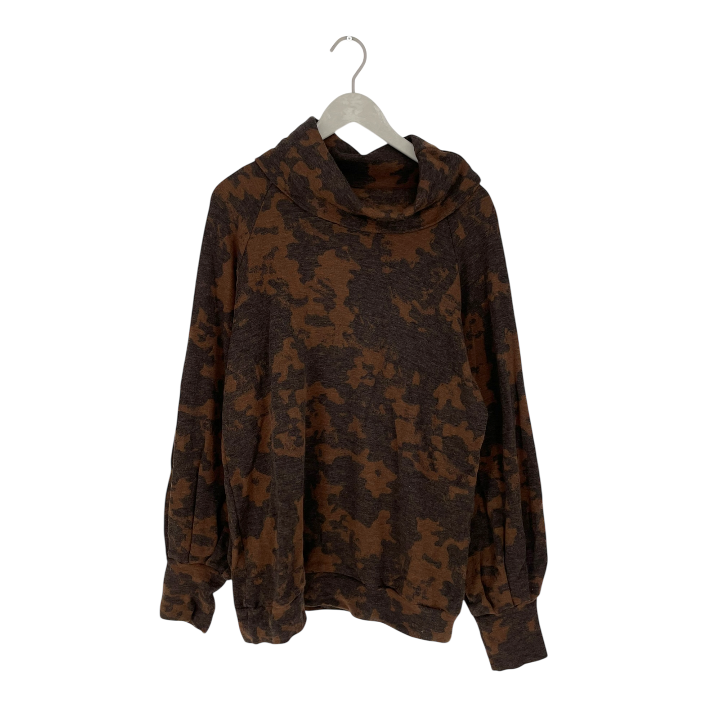 Ommellinen merino turtleneck shirt, brown | woman 3XL