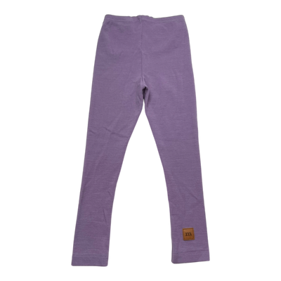 Metsola wool rib leggings, purple | 110/116cm