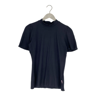 Aarre rosa rib t-shirt, black | woman M