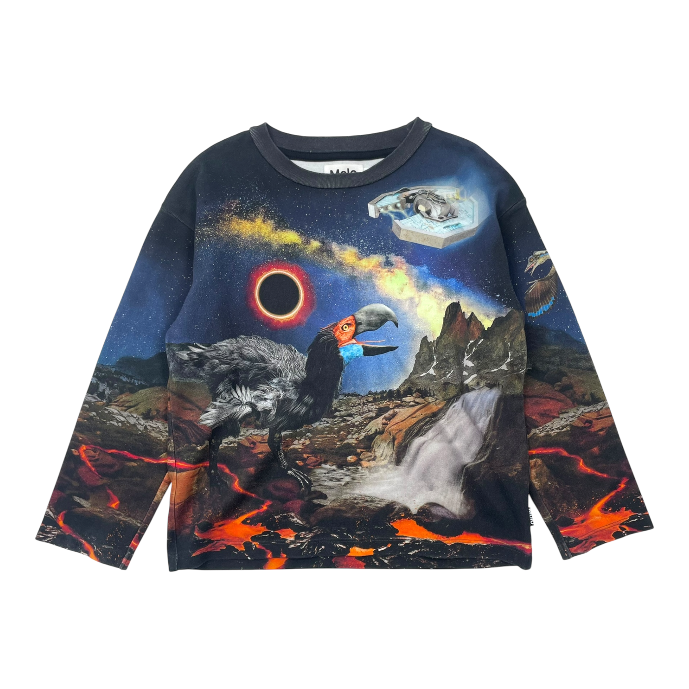 Molo sweatshirt, space volcano | 122cm