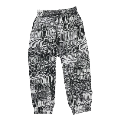Papu linen pants, white & black | 122/128cm
