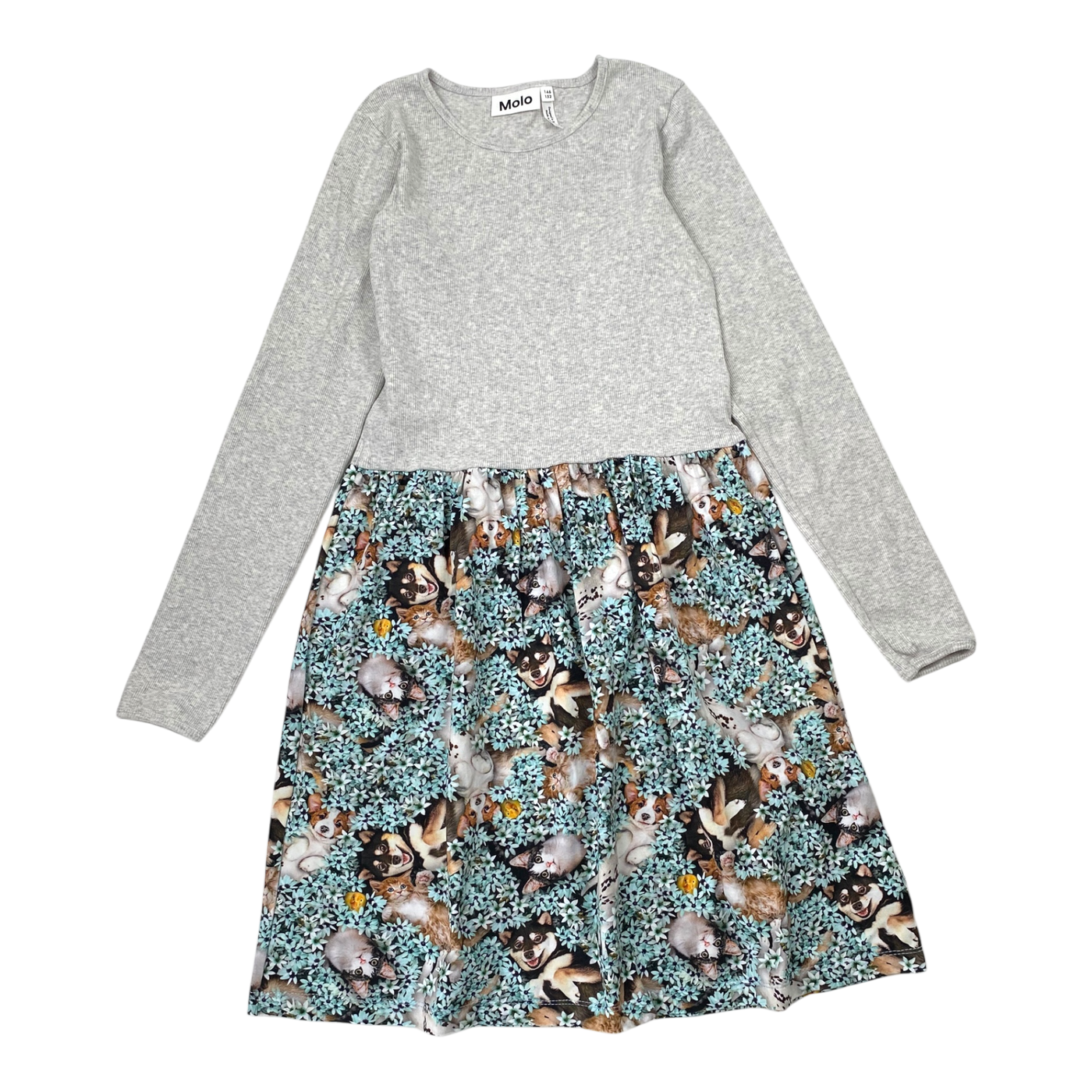 Molo credence tricot dress, park life print | 146/152cm