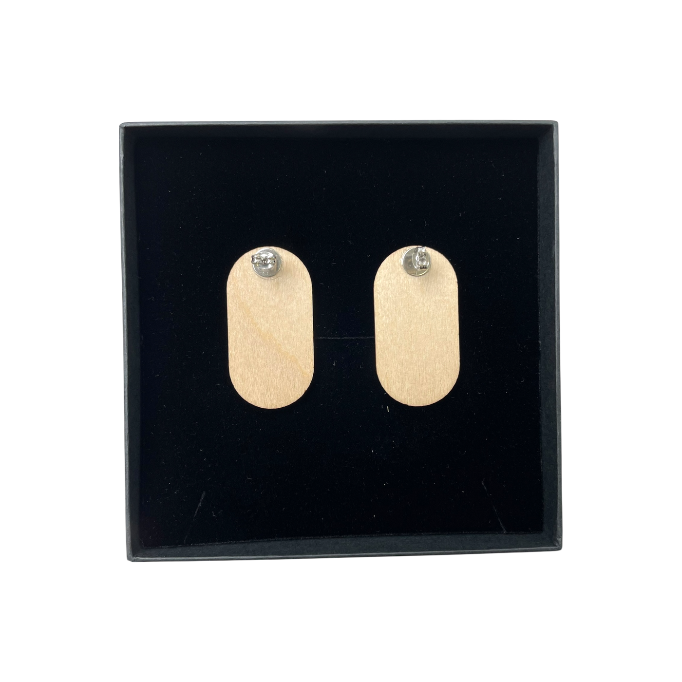 Yo Zen plywood earrings, wooden