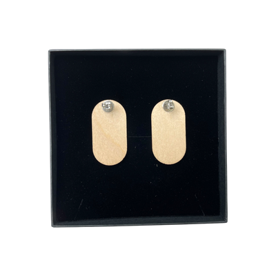 Yo Zen plywood earrings, wooden