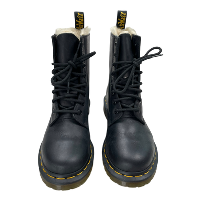 Dr. Martens 1460 serena collar faux fur boots, black | 38