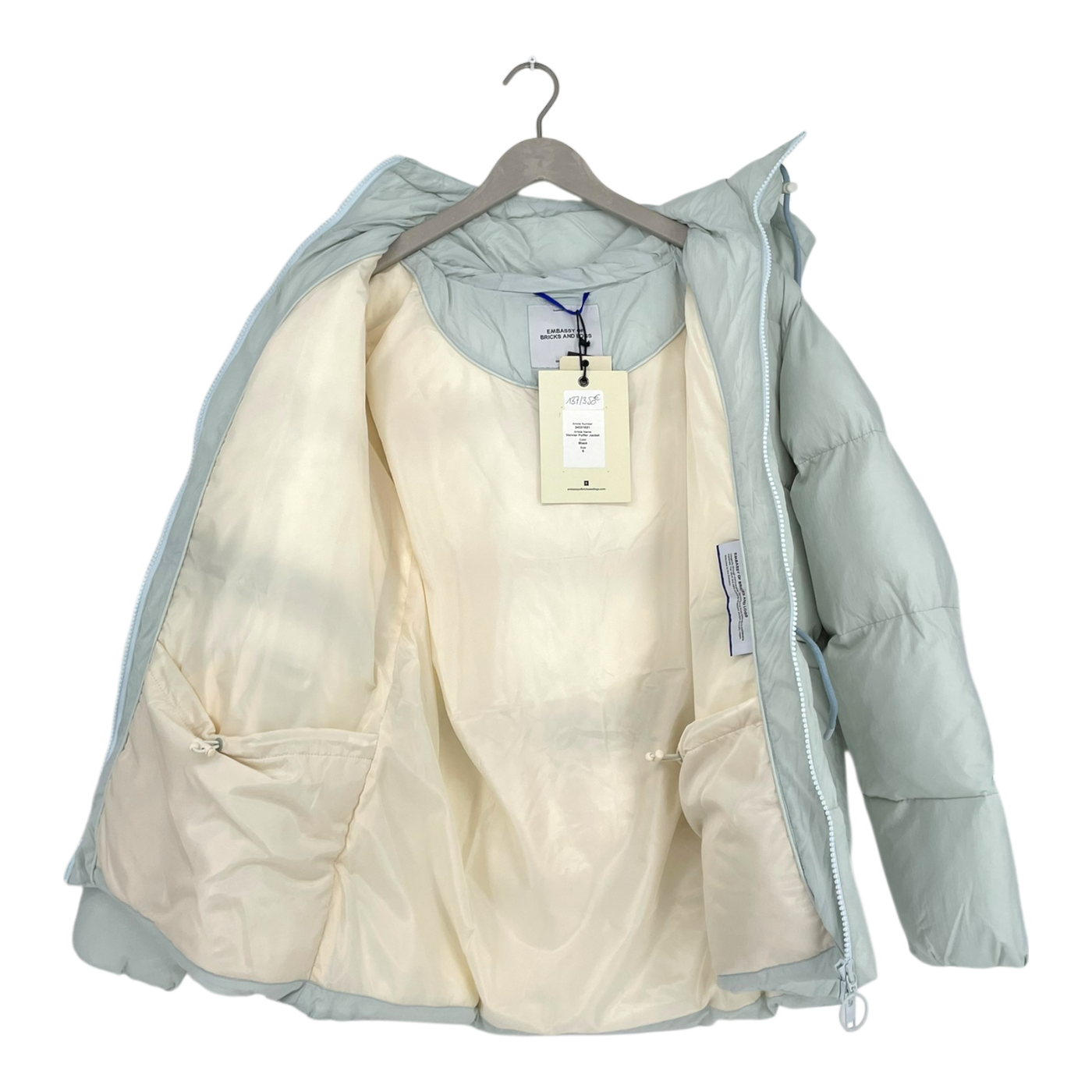 Embassy of Bricks and Logs Vervier puffer jacket, ice blue | woman S