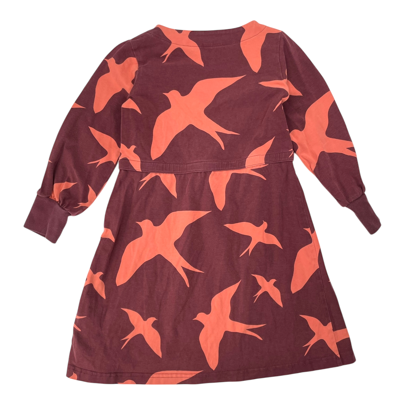 Blaa sweat dress, birds | 110/116cm