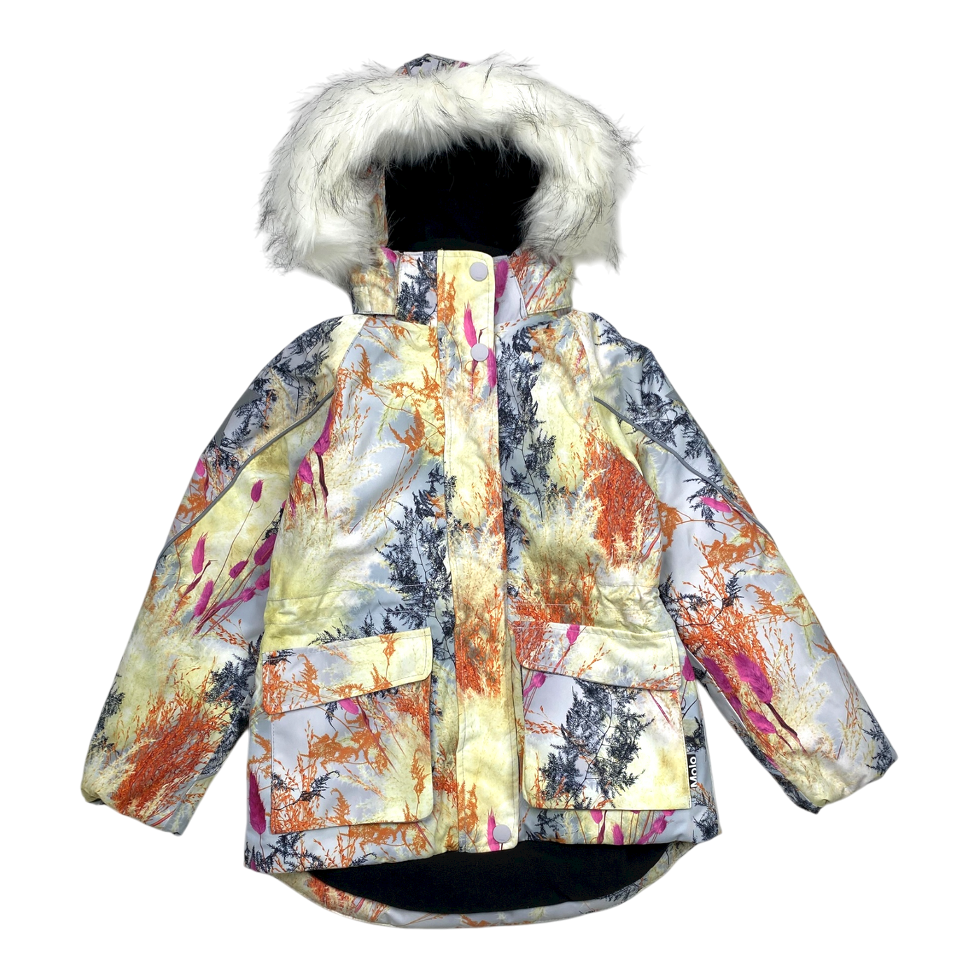 Molo cathy fur winter jacket, eternal flowers | 134cm