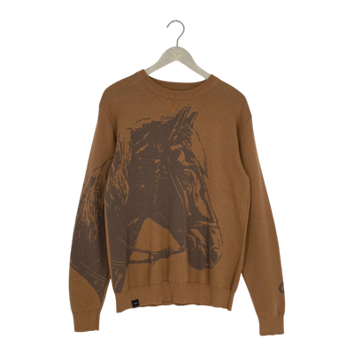 Makia universal knit sweater, horse | unisex M