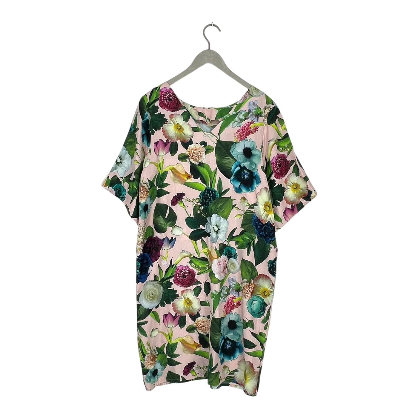 Uhana silk dress, flowers | woman S