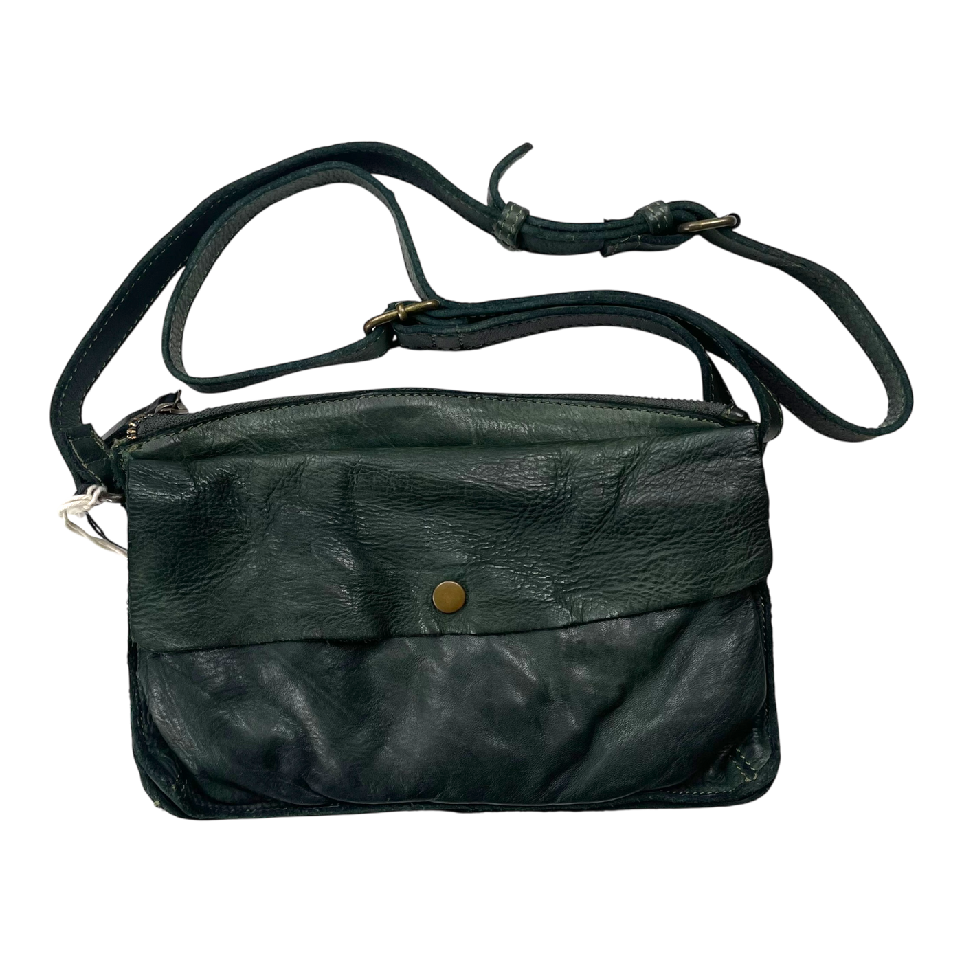 Harold's Bags leather submarine handbag small, midnight green