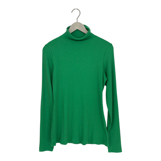 Toive rib turtleneck shirt, lime green | woman L