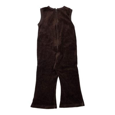 Metsola velour suit, chocolate | 86cm