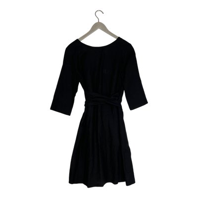 Nakoa linen wrap dress, black | woman XS