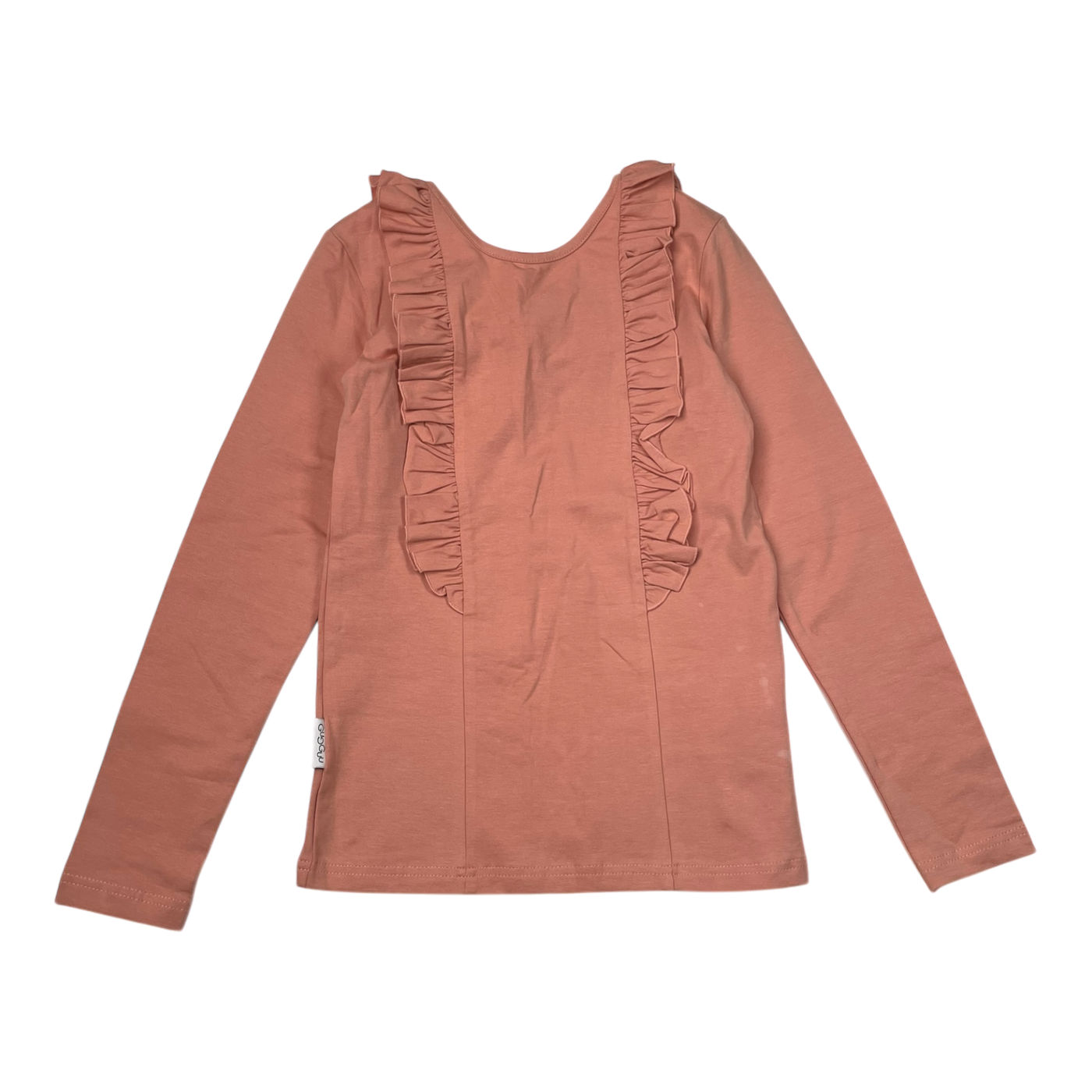 Gugguu frill shirt, coral | 128cm