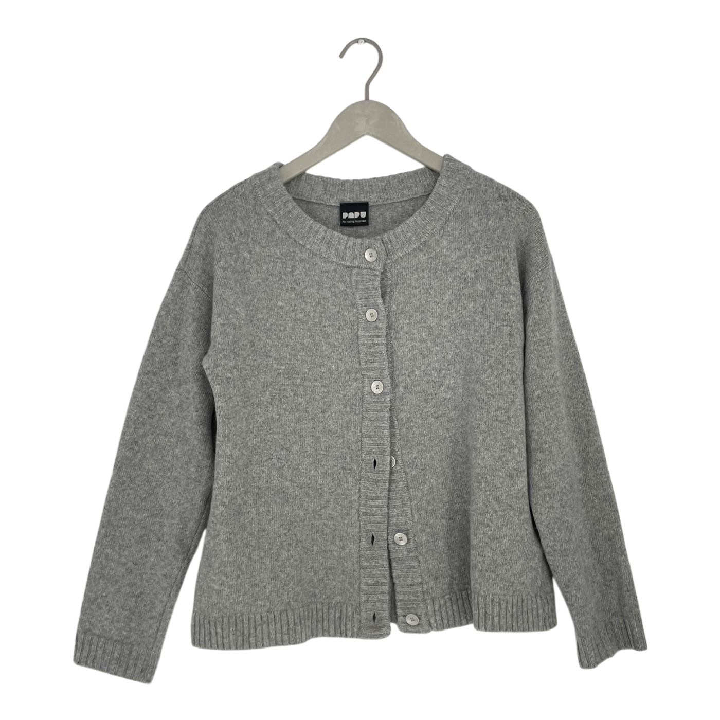 Papu merino wool cardigan, grey | woman XS/S