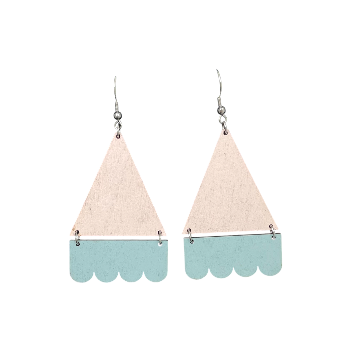 Maanantaimalli huipulla earrings, pink/blue