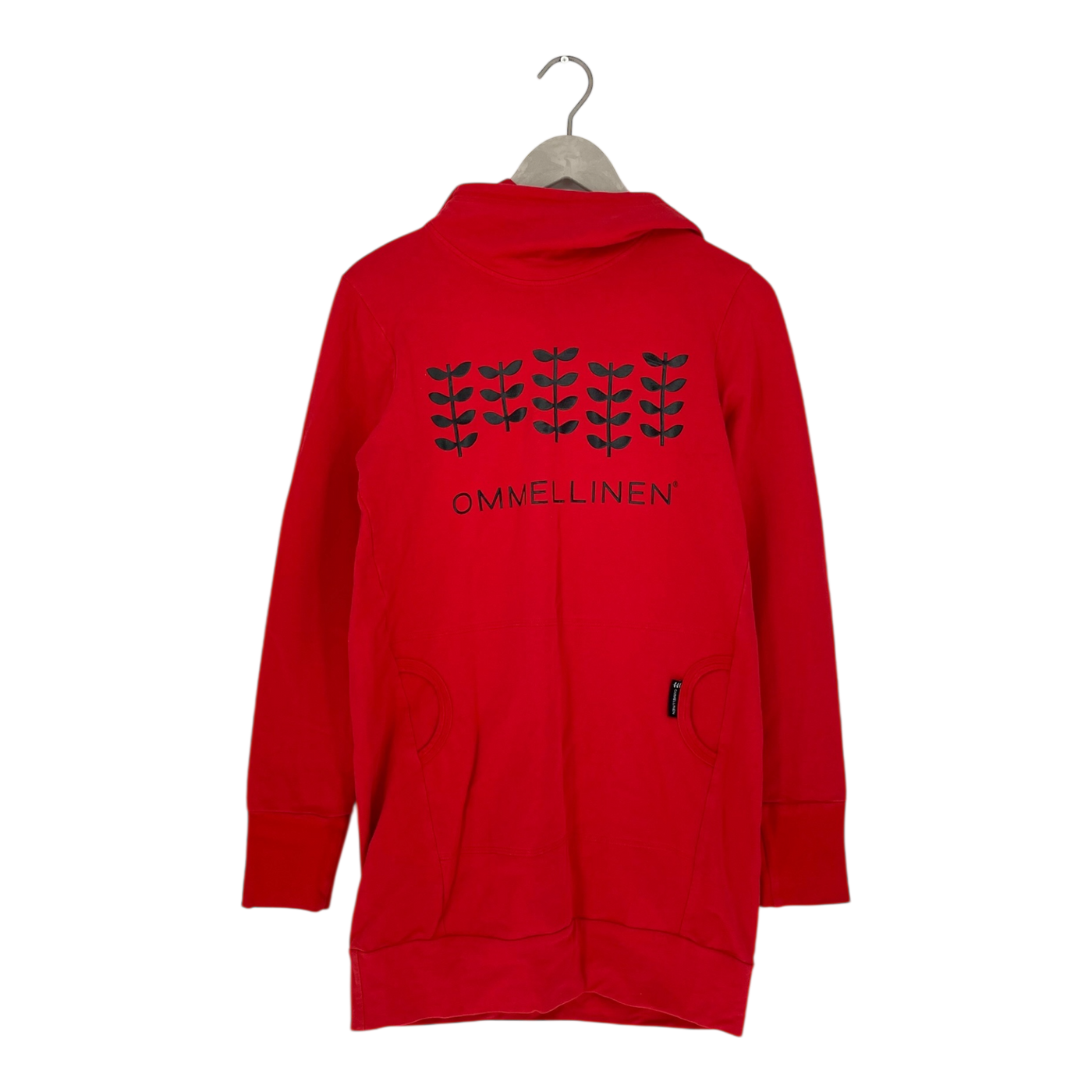 Ommellinen hoodie tunic, red | woman S
