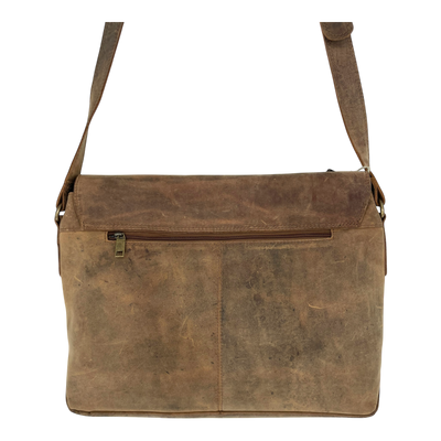 Harold's Bags leather business bag, natural brown