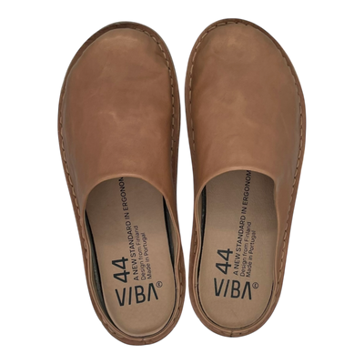 VIBAe Roma leather slippers, fawn tan | 44