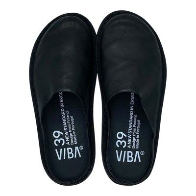VIBAe Roma leather slippers, preto black | 39