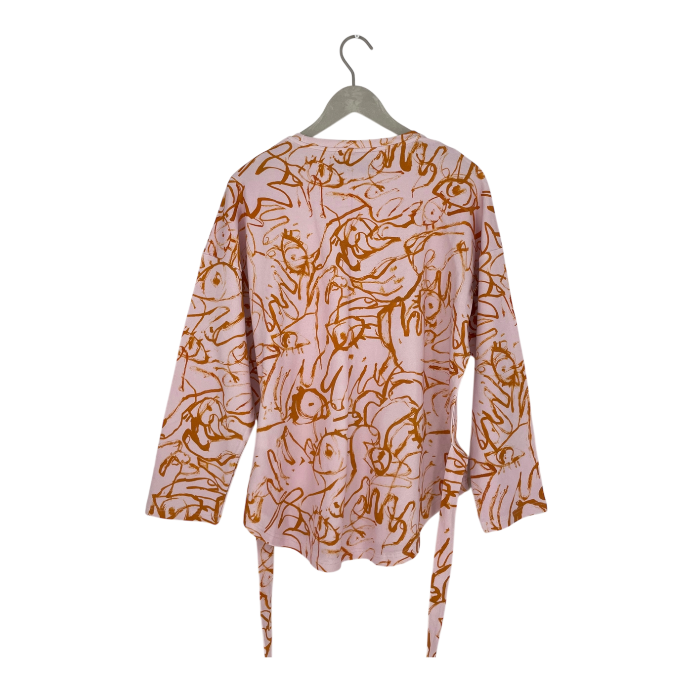 Vimma wrap shirt, pink orange | onesize