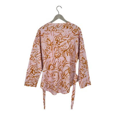 Vimma wrap shirt, pink orange | onesize