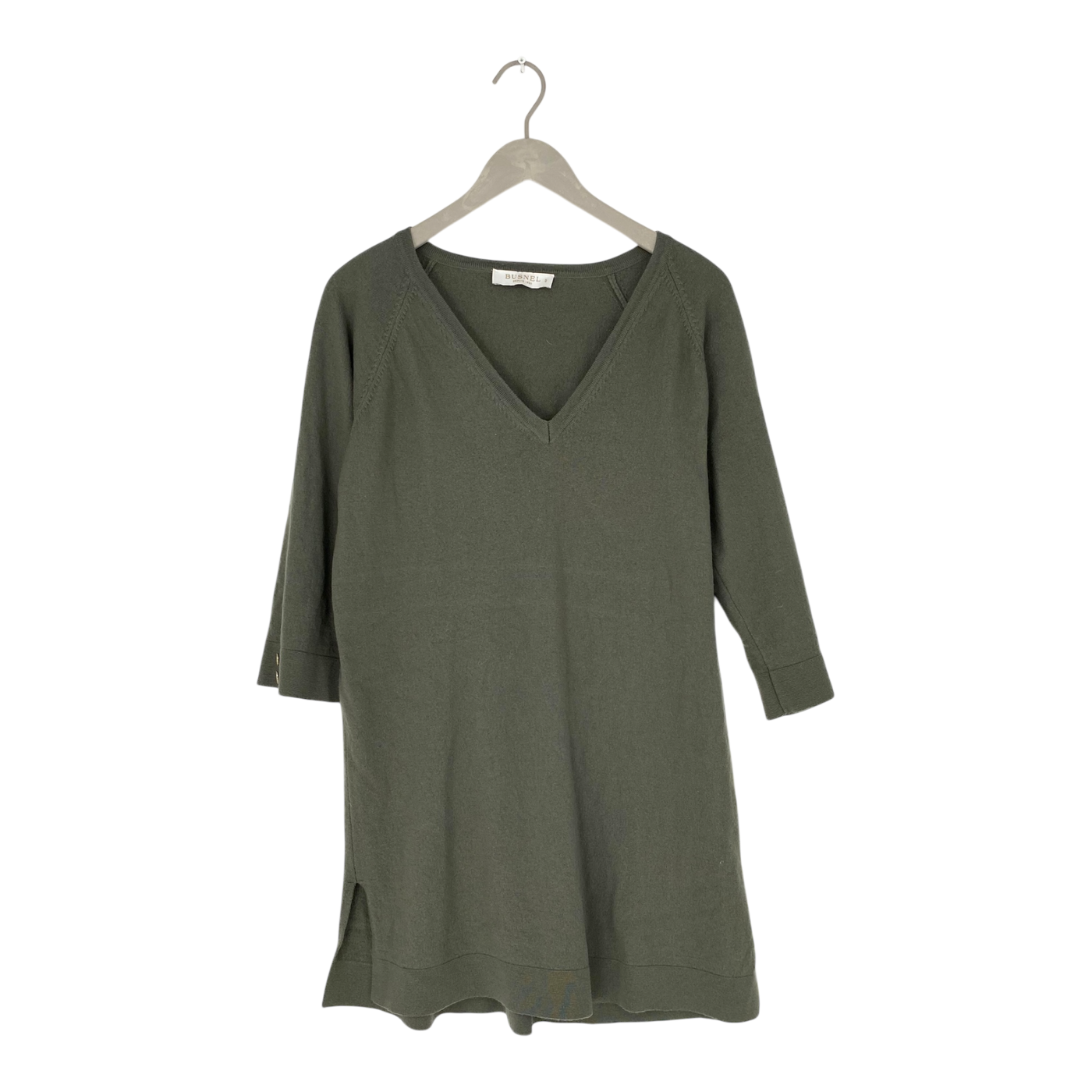 Busnel merino wool dress, olive green | woman 42
