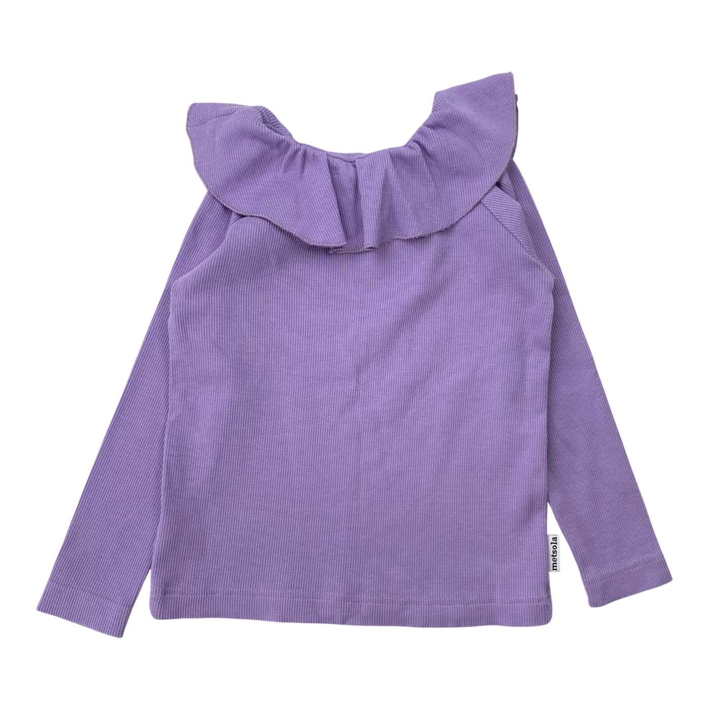Metsola frill rib shirt, mauve | 98/104cm