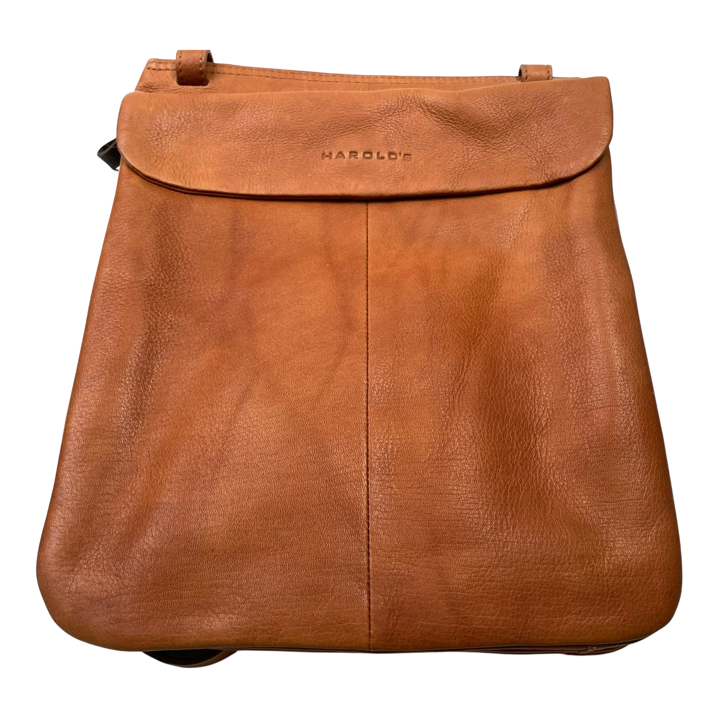 Harold's Bags charcoal smooth backpack, cognac