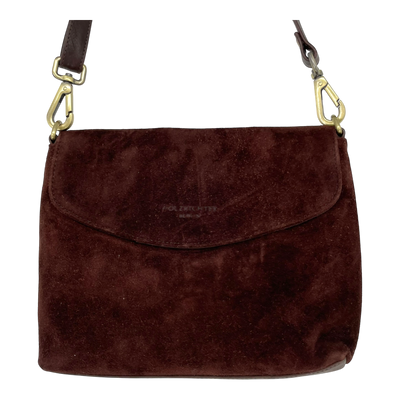 Holzrichter leather shoulder bag, brown