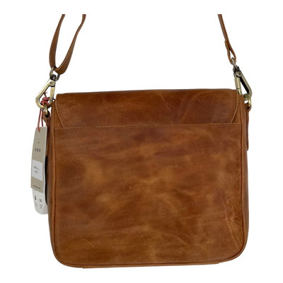 Holzrichter leather shoulder bag, caramel