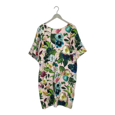 Uhana silk dress, flowers | woman S