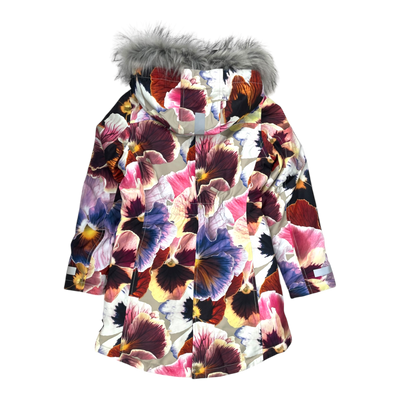 Molo peace winter parka, flowers | 140cm