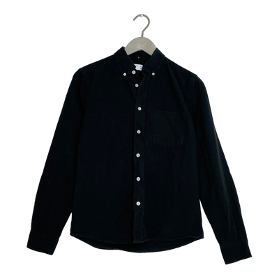 Asket collar shirt, graphite black | woman XS