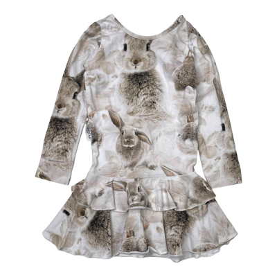 Gugguu frilla dress, bunny | 80cm