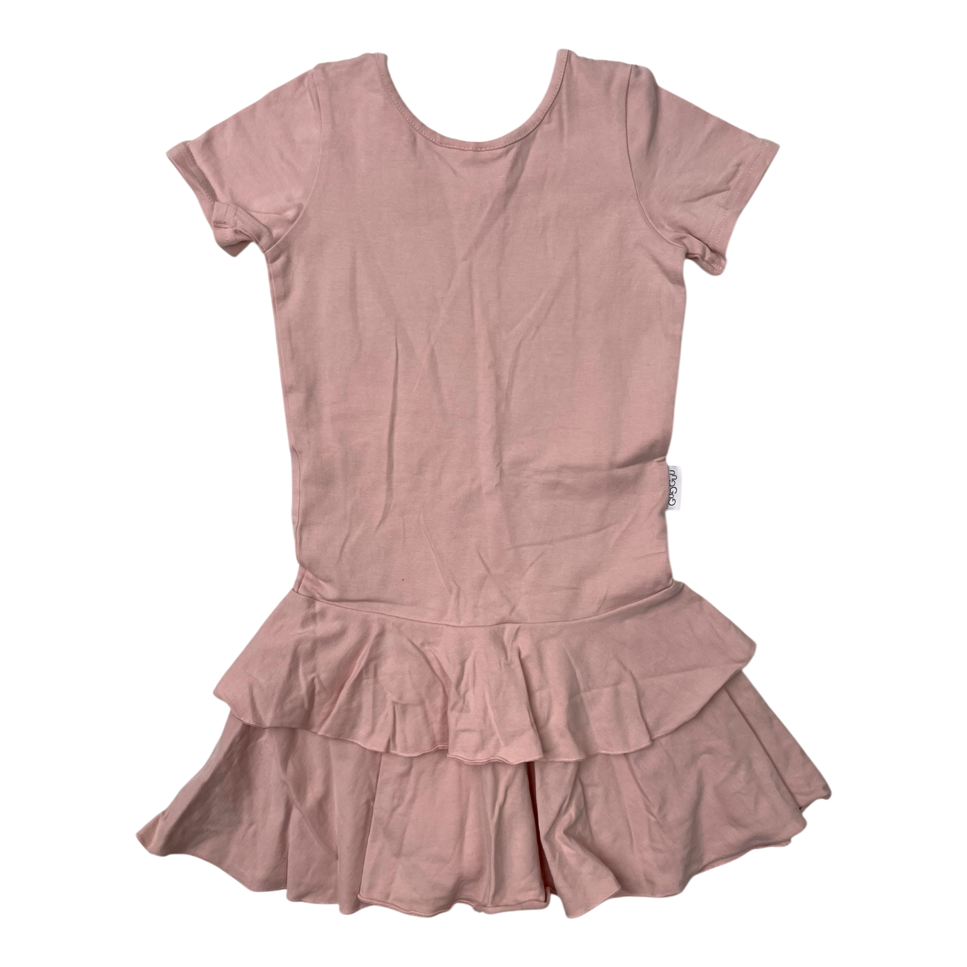 Gugguu t-shirt frilla dress, salmon pink | 110cm