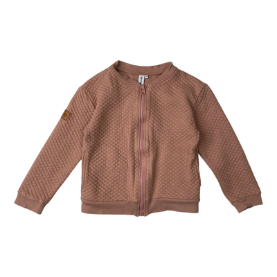 Metsola zip sweat jacket, rose | 110/116cm