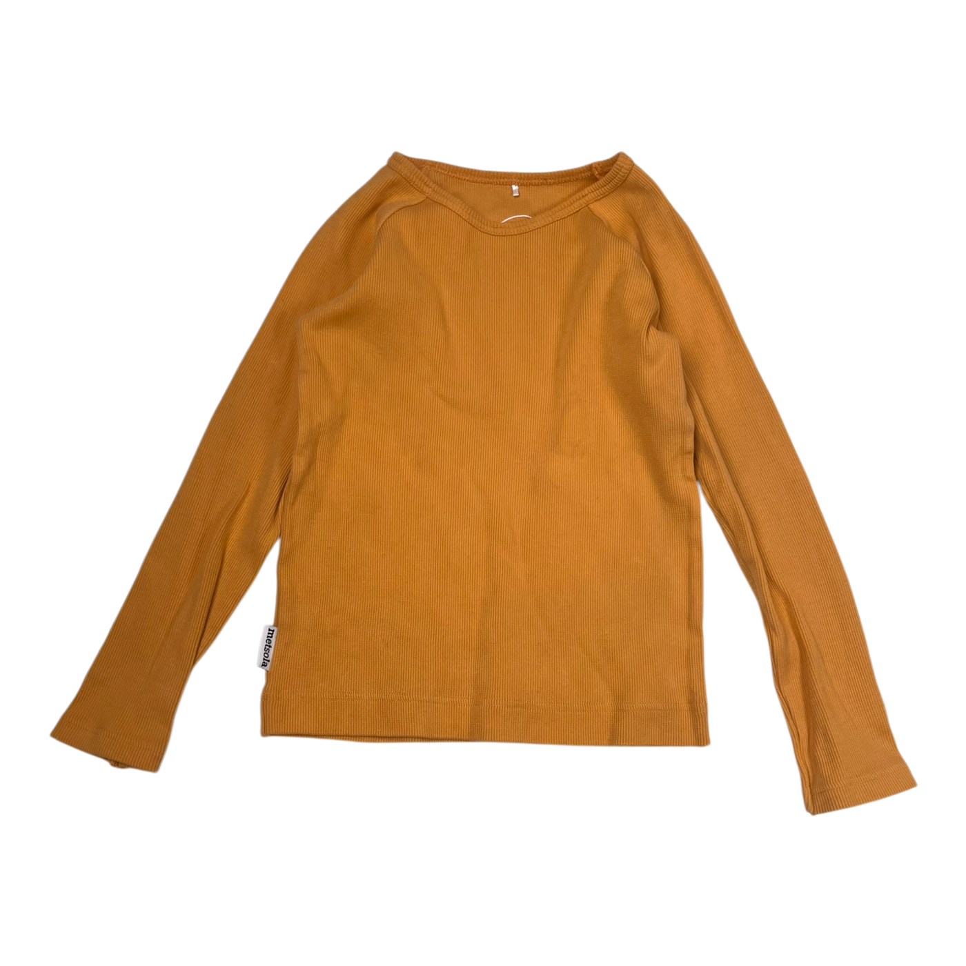 Metsola rib shirt, orange | 116cm