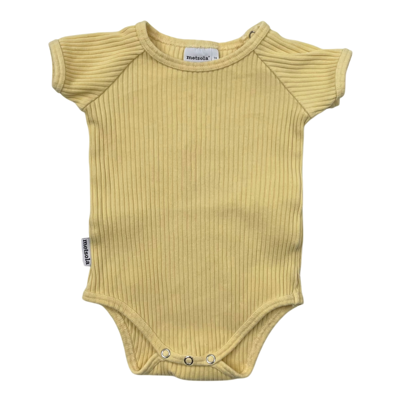 Metsola t-shirt rib body, yellow | 74cm