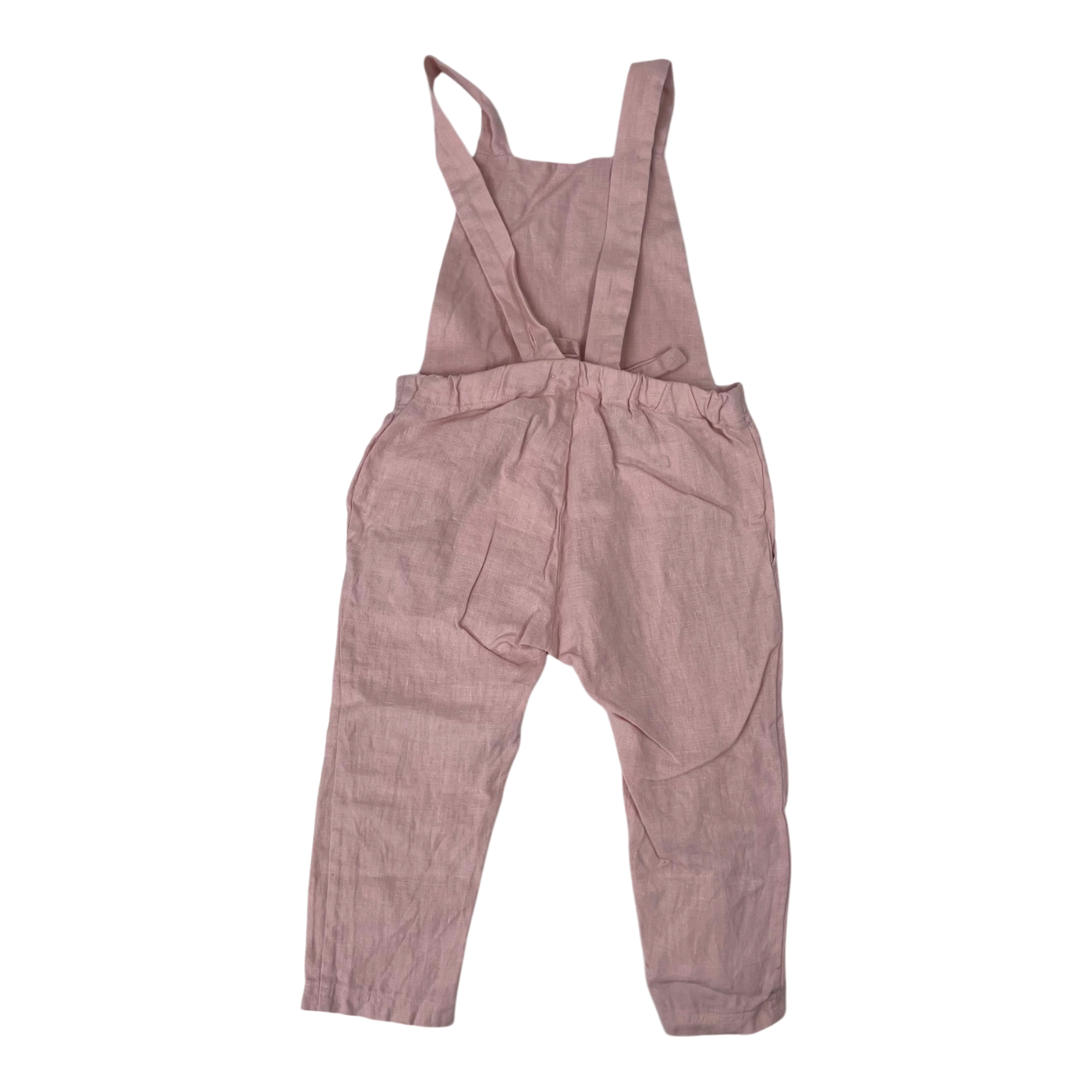 Nakoa linen dungarees, light pink | 92/98cm