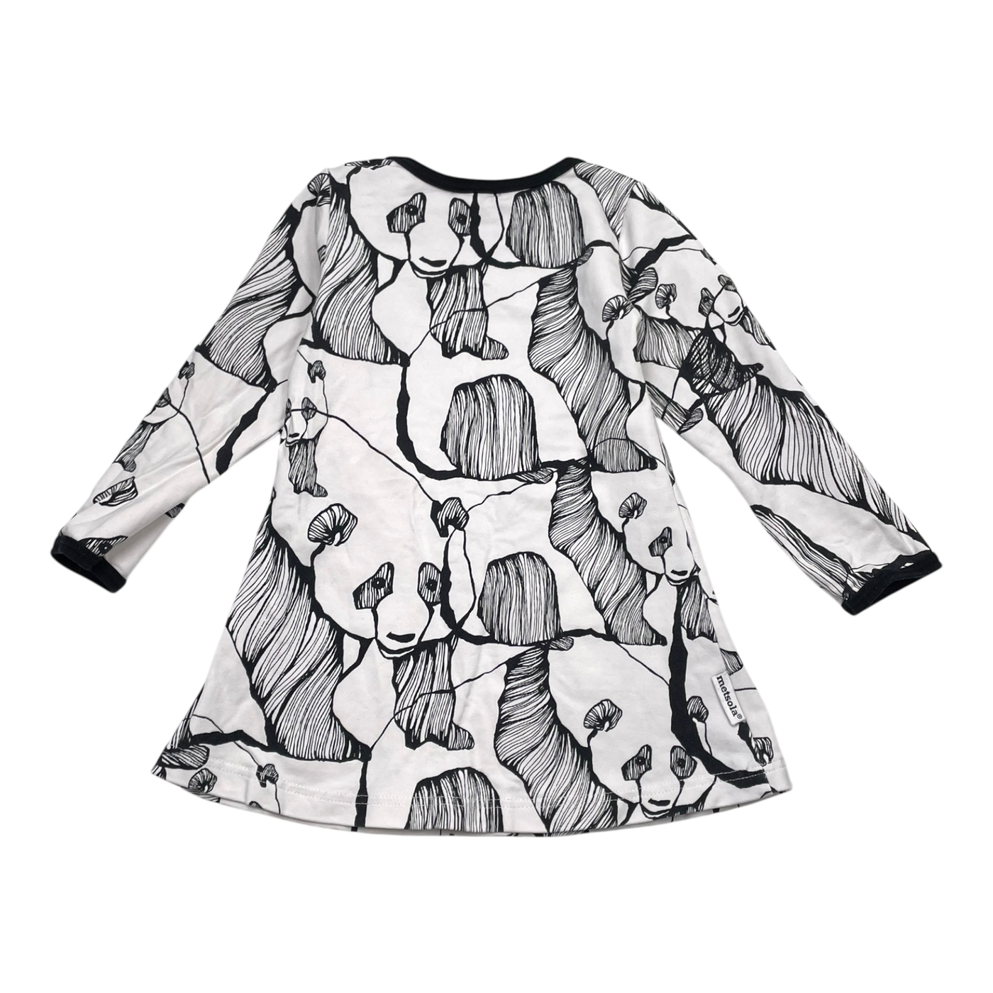 Metsola sweat dress, panda | 86/92cm
