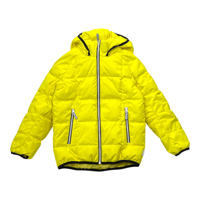 Reima down jacket, neon yellow | 116cm
