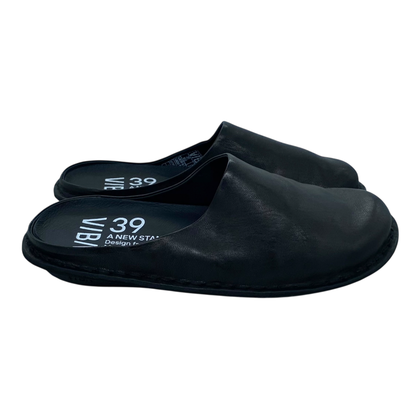 VIBAe Roma leather slippers, preto black | 39