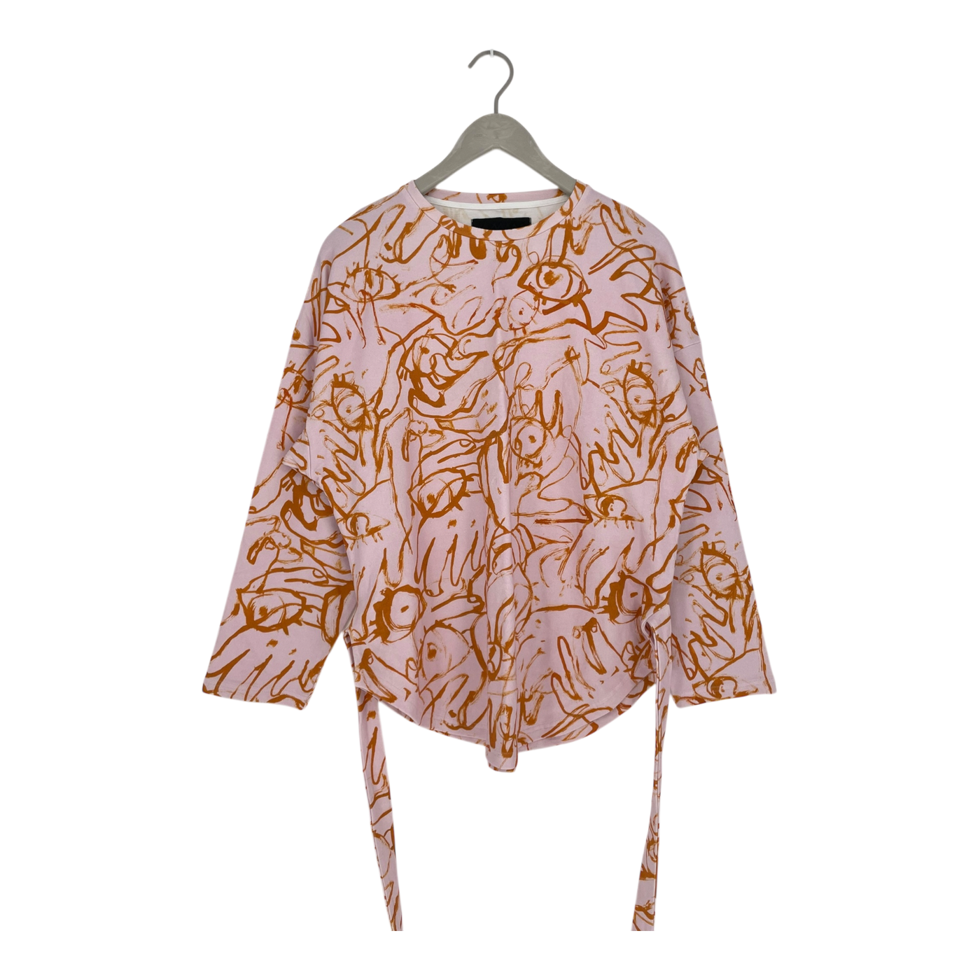 Vimma wrap shirt, pink orange | onesize