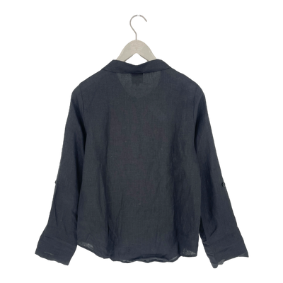 Blaa linen shirt, black | woman XS